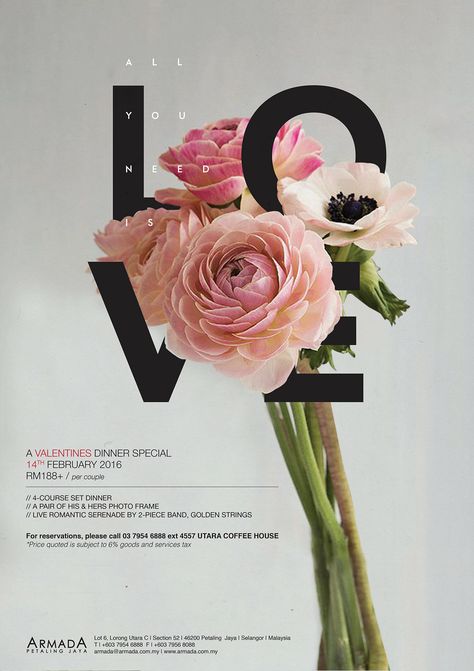 Valentines Day Promo, Crafting Aesthetic, Valentine Poster, Of Logo Design, Valentines Day Poster, Floral Typography, Posters Design, Poster Shop, 카드 디자인