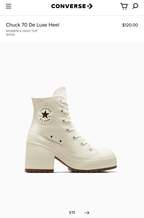 Converse High Heels, Y2k Converse, Converse Heels, Aesthetic Converse, Cute Converse Shoes, Converse Aesthetic, Cute Converse, Unicorn Fashion, Pretty Heels