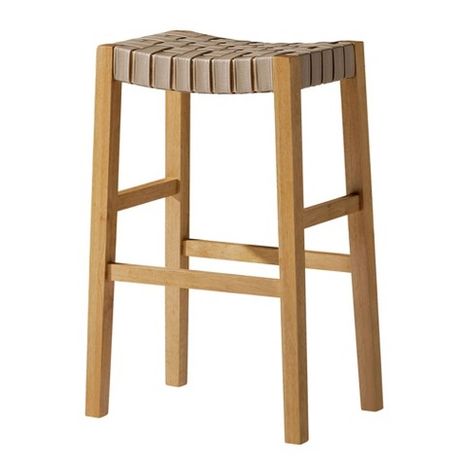 Maven Lane Emerson Bar Stool in Weathered Natural Wood Finish with Avanti Bone Vegan Leather Island Stools, Counter Stools Backless, Kitchen Stool, Wooden Bar Stools, Stools For Kitchen Island, Backless Bar Stools, Bar Height Stools, Wood Bar Stools, Wood Stool