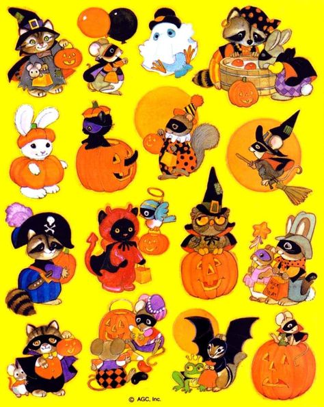 Vintage Halloween Cards, Imprimibles Halloween, 90s Halloween, Spooky Stickers, Halloween Sticker, American Greetings, Pet Costumes, Halloween Stickers, Retro Halloween