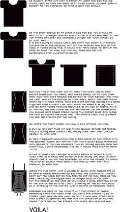 Here it is!: t_shirt_surgery Diy Goth Clothes, Cut Hoodies, Diy Corset, Shirt Makeover, Diy Cut Shirts, Cut Up Shirts, Diy Clothes Refashion, Diy Clothes Life Hacks, Diy Upcycle