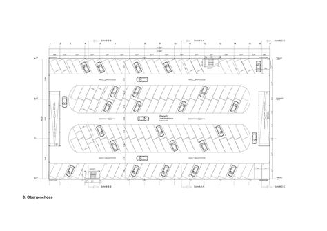 Gallery - Neubau Parkhaus SMA / HHS Planer + Architekten AG - 7 Parking Layout, Car Park Design, Parking Plan, Parking Lot Architecture, Church Design Architecture, Parking Building, Airport Design, High Building, Hotel Plan