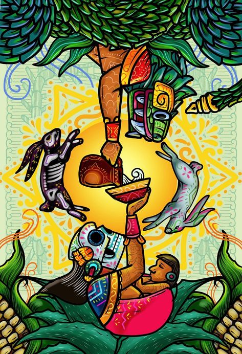 Mexican Graphic Design, Hispanic Art, Latino Art, Mexican Culture Art, Mayan Art, Art Hub, Aztec Art, Pop Art Painting, Beautiful Dark Art