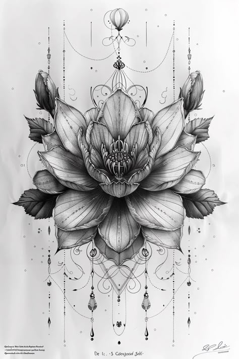 Tattoo Designs Drawings, Lotus Mandala Tattoo, 2024 Tattoo, V Tattoo, Colorful Tattoo, Gem Tattoo, Cool Tattoo, Clever Tattoos, Meaningful Tattoo