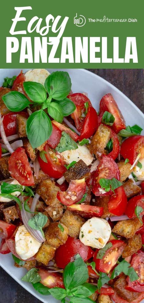 Tomato Panzanella Salad, Tomato And Bread Salad, Italian Bread Salad, Panzanella Salad Recipe, Panzanella Recipe, Salad Italian, Progressive Dinner, Panzanella Salad, Bread Salad