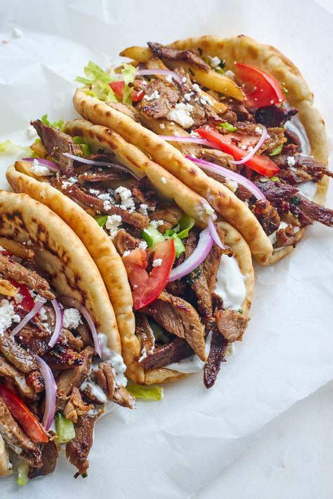 Lamb For Gyros, Lamb Yiros Recipe, Gyros Meat Recipe, Greek Gyros Lamb, Gyro Recipe Lamb, Lamb Yiros, Gyros Lamb, Lamb Flatbread Recipes, Gyro Lamb