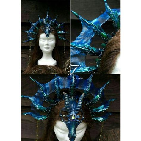 0 Dragon Headdress, Dragon Priest, Water Nymph, Beetle Wings, Dragons Crown, Dragon Mask, Headpiece Diy, Dragon Costume, Dragon Scales