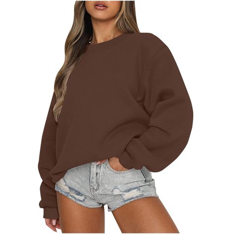 PRICES MAY VARY. ZsaeSM 2024 Trendy Oversized Crewneck Sweatshirts Women Long Sleeve Fleece Pullover Tops Fall Winter Y2k Hoodies football mom sweatshirt gold sweatshirt sweatpants and sweatshirt set for women camouflage sweatshirt fleece lined sweatshirt college crewneck sweatshirt grandma sweatshirts for women cozy season sweatshirt women's oversized sweatshirt custom crewneck sweatshirt orange sweatshirt women womens sweatshirt dress color block sweatshirt cow sweatshirts for women sherpa lin Winter Tops For Women, College Crewneck Sweatshirts, Cute Sweats, Cute Hoodies, Cute Sweaters For Fall, Brown Sweatshirt, Crewneck Sweatshirt Women, Y2k Sweater, Trendy Sweaters