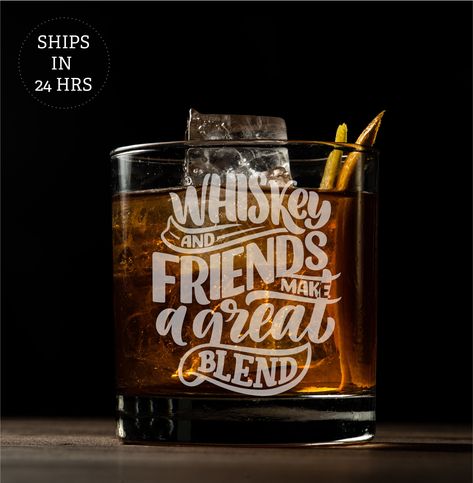 Engraved Whiskey Glass, Whiskey Quotes Glass, Old Fashioned Glass, Men’s Drink Glass, Anniversary Gift, Bourbon Glass, Good Whiskey Whiskey Glass Sayings, Whiskey Design, Whiskey Quotes, Bourbon Glasses, Engraved Whiskey Glass, Personalized Whiskey, Good Whiskey, Whiskey Glass, Whiskey Glasses