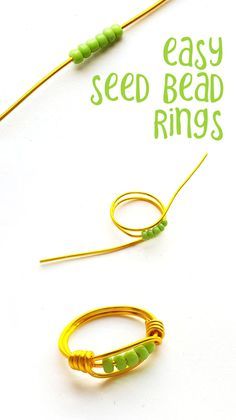 Wrapped Ring Tutorial, Seed Bead Rings, Diy Wire Jewelry Rings, Diy Beaded Rings, Wire Jewelry Rings, Diy Jewelry Rings, Bead Rings, Wire Wrap Jewelry Designs, Wire Wrapping Diy