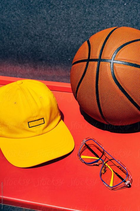 Still life photography of basketball, cap， sunglasses by Heng Yu for Stocksy United Still Shoe, Basketball Street Photography, Basketball Product Photography, Shoes Still Life Photography, Caps Photography, Cap Photography, Cool Basketball Wallpapers, Cap Photo, Basketball Wallpapers