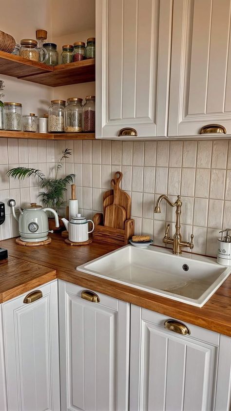 A Kitchen, Shelves, White, Home Decor, Home Décor