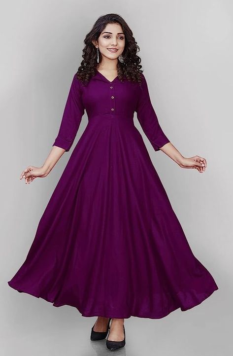 GLOBON IMPEX Indian Degsiner Solid Woven Maxi Dress Anarkali Shape Ankle Length Gown for events Anarkali Dress Pattern New 2024, Maroon Colour Saree, Ankle Length Gown, Maxi Frocks, Dress Anarkali, Saree Model, Maroon Colour, Gown For Women, Designer Saree Blouse