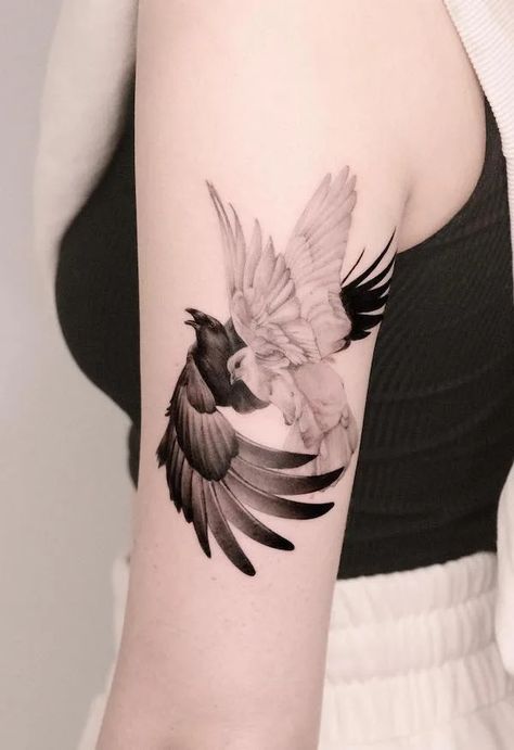 White Tattoos For Women, Arm Tattoos For Women Forearm, Inside Bicep Tattoo, Bicep Tattoo Women, Inside Of Arm Tattoo, Bird Tattoos Arm, Tricep Tattoos, Underarm Tattoo, Unique Half Sleeve Tattoos