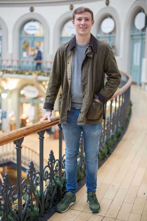 We bumped in Ben wearing his Barbour Ashby Wax Jacket - a recent purchase which is now his go-to jacket! Barbour Ashby Outfit, Barbour Aesthetic, Barbour Ashby Jacket Men, Barbour Waxed Jacket Mens, Barbour People, Barbour Ashby, Men’s Barbour Jacket, Barbour Style, Barbour Lutz Waxed Jacket