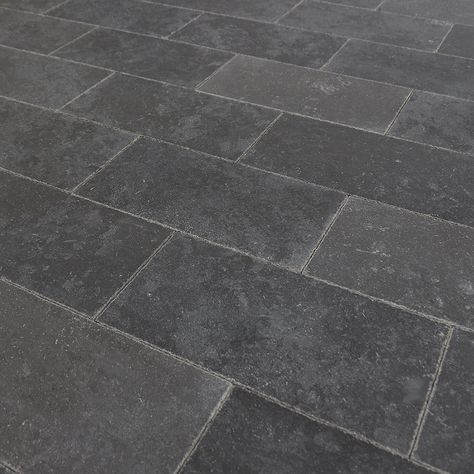 Friesian™ Limestone Tile - ORIJIN STONE Limestone Floor Tiles, Limestone Paving, Farmhouse Flooring, Limestone Flooring, Limestone Tile, Stone Look Tile, Mud Room, Black Textures, Interior Inspo