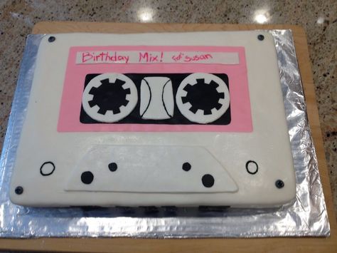 Cassette Cake, Marching Band Cake, Band Cake, Retro Birthday Parties, Birthday Things, Cake Inspo, 90s Party, Retro Birthday, 80s Party