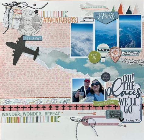 Travel Scrapbooking Ideas Layout, Travel Scrapbooking Ideas, Cruise Scrapbook Pages, Family Scrapbook Layouts, Beach Scrapbook Layouts, Scrapbooking Layouts Travel, Cruise Scrapbook, Scrapbook Design Layout, Travel Scrapbook Pages