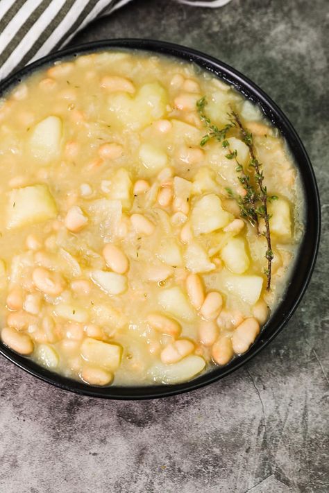 Celery Root White Bean Stew Jamaican Callaloo Recipe, Callaloo Recipe, Pumpkin Soup Easy, White Bean Stew, Celery Recipes, Vegan Stew, Celery Root, Chickpea Stew, Lentil Stew