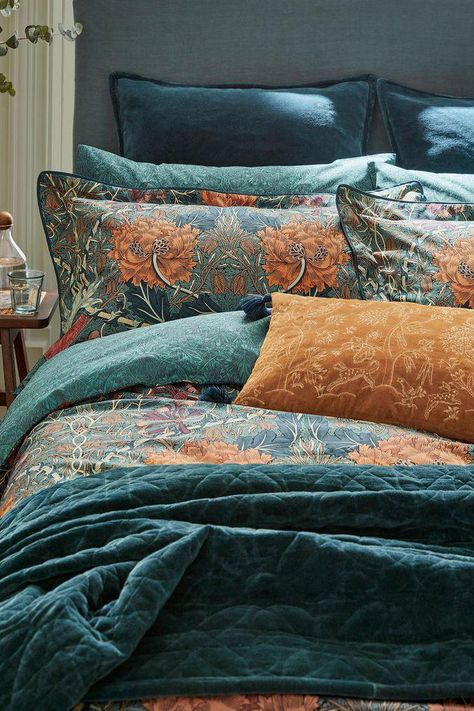 Teal Duvet, Teal Duvet Cover, Copper Bedroom, Teal Bedding, King Size Duvet, Velvet Quilt, Single Duvet Cover, A Wallpaper, Cotton Duvet Cover