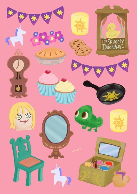 Rapunzel Crafts, Mickey Mouse Crafts, Rapunzel Birthday Party, Tangled Party, Disney Princess Artwork, Mouse Crafts, Disney Background, Disney Charms, Disney Posters