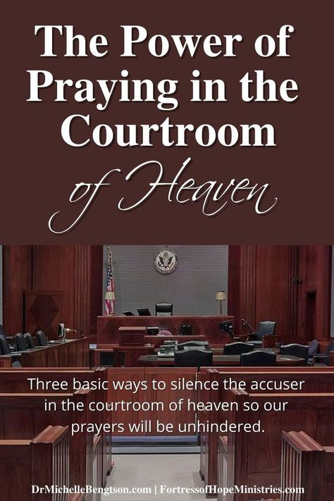 As part of our prayer strategy, there are times we may need to make an appeal into the courtroom of heaven because our accuser is busy making accusations against us in the throne room of God. Shonda Whitworth shares how the courtroom of heaven works and three basic ways to silence the accuser in the courtroom of heaven so our prayers will be unhindered. Prayers For Justice In Court, Praying For Protection From Evil, Courts Of Heaven Prayers, Prayers That Rout Demons, Throne Room Of God, Christian Glowup, Courts Of Heaven, Warfare Prayers Against Witchcraft, Ratajkowski Style