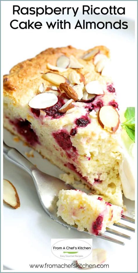 Raspberry Ricotta Cake, Raspberry Ricotta, Ricotta Recipes, Ricotta Cake, Coffee In The Morning, Raspberry Recipes, Berry Dessert, Chef's Kitchen, Thanksgiving Food Desserts