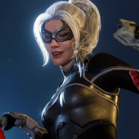 Black Cat Marvel Spiderman, Black Cat Spiderman, Cat Spiderman, Marvel Black Cat, Felicia Hardy Black Cat, Spiderman Black Cat, Black Cat Felicia Hardy, Marvel Games, Felicia Hardy