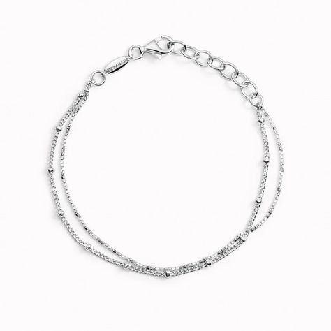 Double Chain Bracelet Silver - Kjersti | Linjer Jewelry Jewellery Dainty, Chain Bracelet Silver, Double Chain Bracelet, Gold Chain Bracelet, Everyday Bracelet, Diamond Birthstone, Silver Chain Bracelet, Double Chain, Gold Bracelet Chain