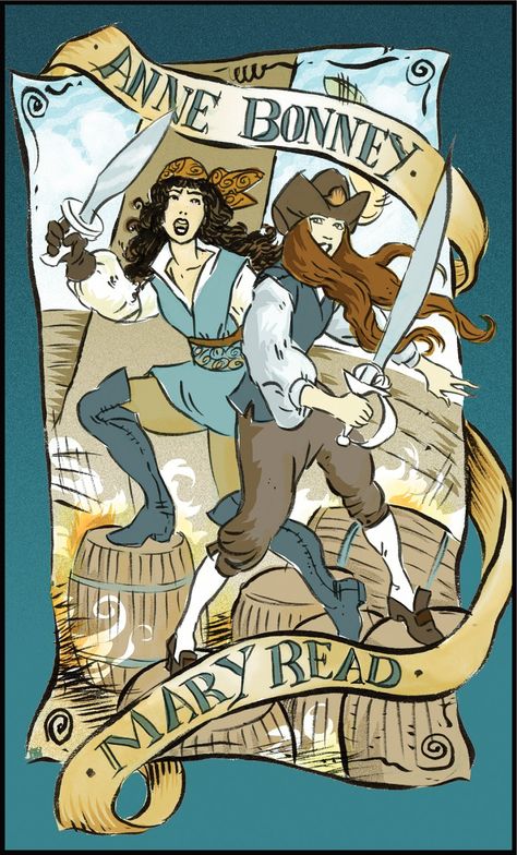 Anne Bonny & Mary Read Pirate Decorations, Mary Read, Pirate Images, Anne Bonny, Famous Pirates, Pirate Activities, Pirate Decor, Anime Ideas, Pirate Queen