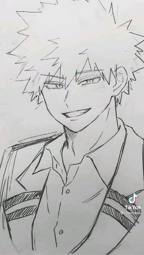 Best Anime Drawings, Anime Drawing Books, Katsuki Bakugou, Beauty Art Drawings, Art Tools Drawing, Anime Drawings Tutorials, Hand Art Drawing, Anime Character Drawing, Idea Pins