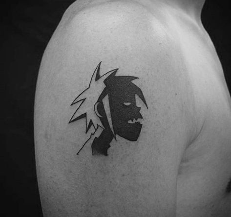 50 Gorillaz Tattoo Designs For Men - Music Band Ink Ideas Tattoo Band, Jamie Hewlett, Original Tattoos, Geniale Tattoos, Octopus Tattoo, Tattoo Designs For Men, Damon Albarn, Music Tattoo, Music Tattoos