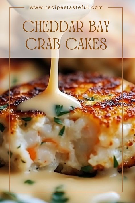 Delight in these crispy Cheddar Bay Crab Cakes, bursting with lump crab meat and seasoned to perfection. Drizzled with a zesty lemon butter sauce, they make for a perfect appetizer or a main dish for seafood lovers. Crab Cakes Recipe Best, Lump Crab Meat Recipes, Crab Cake Sauce, Cakes With Lemon, Lump Crab Meat, Crab Cake Recipes, Lump Crab Cakes, Crab Meat Recipes, Crab Cake Recipe