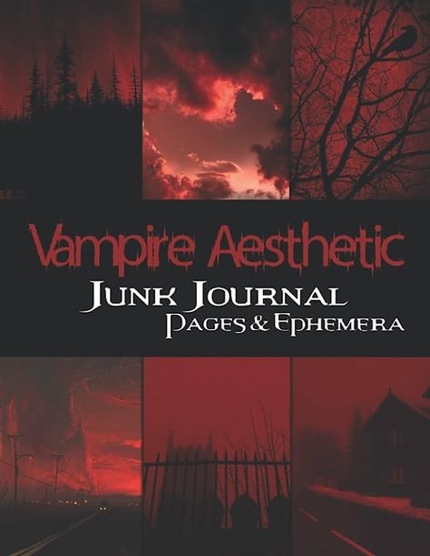 vampire aesthetic - Google Search Vampire Junk Journal, Vampire Aesthetic, Junk Journal Pages, Dracula, Journal Pages, Junk Journal, Black Red, Black And Red, Jesus