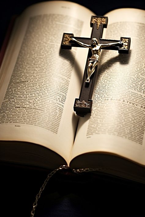 crucifix,christianity,luck,library,bible,indoor,cross,object,religion,book,catholicism The Cross Background, Luck Wallpaper, Holy Bible Book, Cross Background, Love For God, Binder Paper, Church Aesthetic, Cross Wallpaper, The Holy Bible