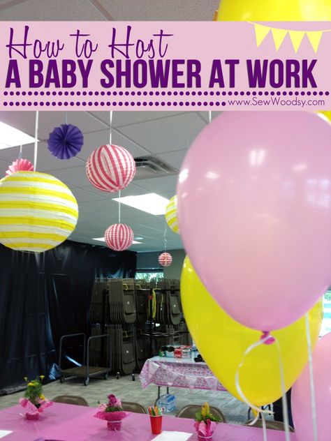 How to Host a Baby Shower at Work Work Baby Shower Ideas, Baby Shower At Work, Work Baby Showers, Office Baby Showers, Baby Shower Host, Surprise Baby Shower, Surprise Baby, Art Birthday Party, Modern Baby Shower