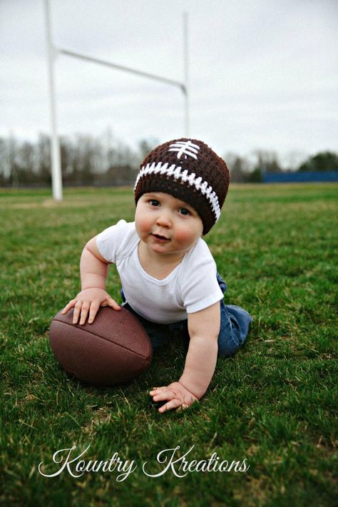 Crochet football hat/football beanie/ready to ship/football | Etsy Crochet Baby Football, Crochet Football Hat, Newborn Football, Baby Boy Football, Crochet Baby Boy Hat, Crochet Football, Baby Football, Football Baby Shower, Sports Hat