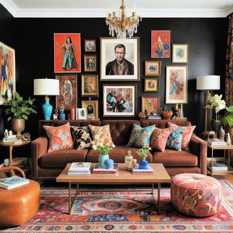 25 Dark Brown Couch Living Room Ideas for a Cozy Space Leather Couch Living Room Modern, Boho Western Living Room, Maximalist Living Room Decor, Brown Couch Living Room Ideas, Dark Brown Leather Sofa, Dark Brown Couch Living Room, Leather Couch Living Room Decor, Brown Leather Couch Living Room, Dark Brown Couch