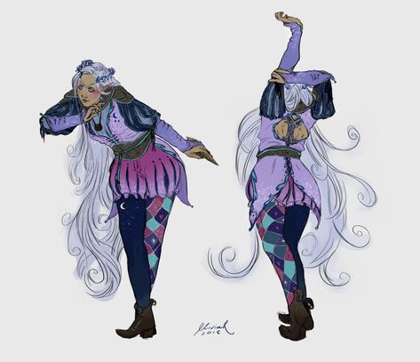 Tyraelle, elf druid/acrobat - Olivia Rea [ArtStation] Dnd Acrobat Character, Dnd Acrobat, College Of Glamour Bard, Fantasy Acrobat, Acrobat Character Design, Circus Acrobat Outfit, Dnd Circus Character, Dnd Carnival, Fairy Warlock