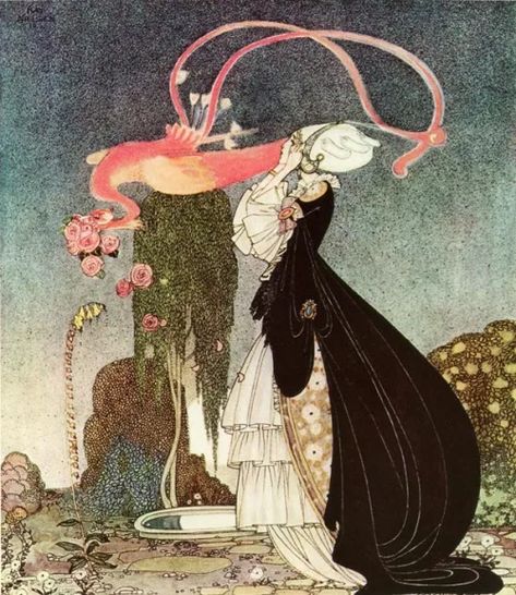 kn_terribledream Kay Neilson, Age Illustration, Kay Nielsen, Fairy Tale Illustrations, Golden Age Of Illustration, East Of The Sun, Edmund Dulac, Illustrative Art, Aubrey Beardsley