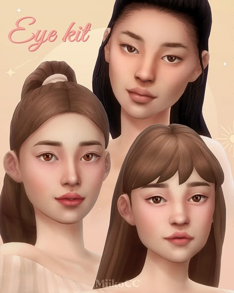 Eye kit | Patreon Eye Presets, Sims 4 Decades Challenge, Sims 4 Cc Eyes, The Sims 4 Skin, Makeup Cc, Sims 4 Mm Cc, Sims 4 Body Mods, Sims 4 Cc Skin, Sims 4 Expansions