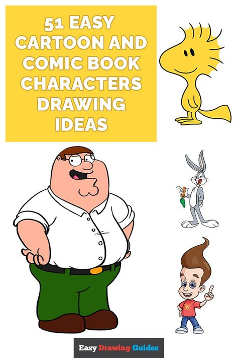 51 Cute Cartoon and Comic Book Characters step by step Drawing Ideas for kids and beginners. Learn how to draw Cartoon and Comic Book Characters stuff. See all drawing tutorials on https://easydrawingguides.com/easy-to-draw-cartoon-and-comic-book-characters/ Cartooning For Beginners, Cartoon Art Easy To Draw, How To Draw Myself As A Cartoon, Step By Step Drawing Characters, How To Draw A Cartoon Character, Fun Characters To Draw, How To Draw Cartoon Characters Step By Step, How To Draw Cartoons Step By Step, How To Draw Comic Characters