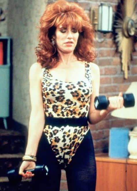 Katey Sagal as 'Peggy Bundy' Peggy Bundy, The 80s, Red Hair, Leopard Print, Red, Hair, Black