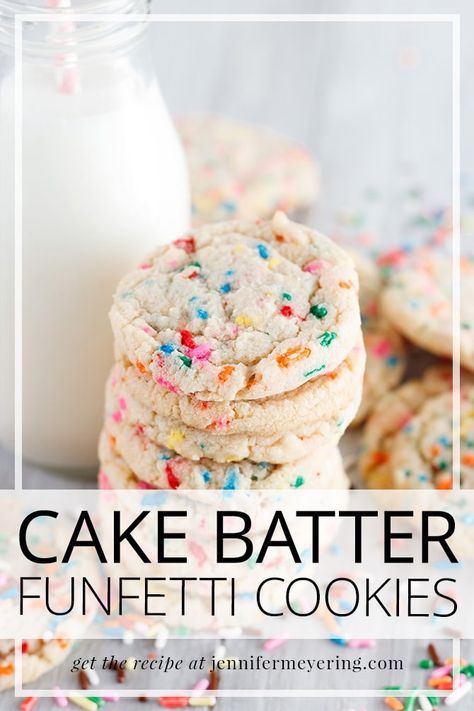 Cake Flour Cookies, Crumble Cookie, Cake Batter Cookies, Num Noms, Funfetti Cookies, Easter Recipe, Chocolate Chip Cookie Cake, Chewy Cookies, Chocolate Chip Cake