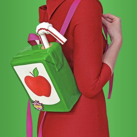 Apple Bag, Funky Purses, Statement Purse, Cute Backpack, Unique Backpacks, Novelty Bags, Cute Backpacks, Pretty Bags, Fruit Art