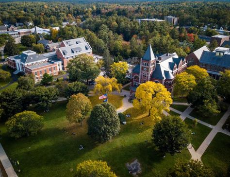 he University of New Hampshire is among the best venues and conference centers in Durham, New Hampshire.. If you’ve been searching for a seacoast event venue, look no further. The University of New Hampshire has an array of amenities that can be combined to perfectly accompany a wide range of events! New Hampshire Fall, Hampshire College, University Guide, Flight Lessons, University Of New Hampshire, Aerial Photography Drone, Fear Of The Unknown, Cornell University, Frat Boy