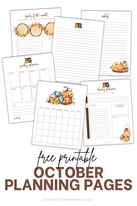 October Printables, Love Printables, October Planner, Planner Goals, Weekly Planner Free Printable, Weekly Planner Free, October Calendar, Planning Pages, 2024 Planner