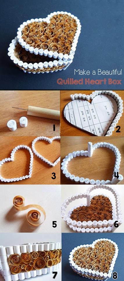 DIY : Heart Shaped Crafts Step by Step Tutorial Quilling Instructions, Paper Quilling Tutorial, Arte Quilling, Paper Quilling Jewelry, Art Quilling, Quilling 3d, Folding Origami, Quilled Creations, Quilling Tutorial