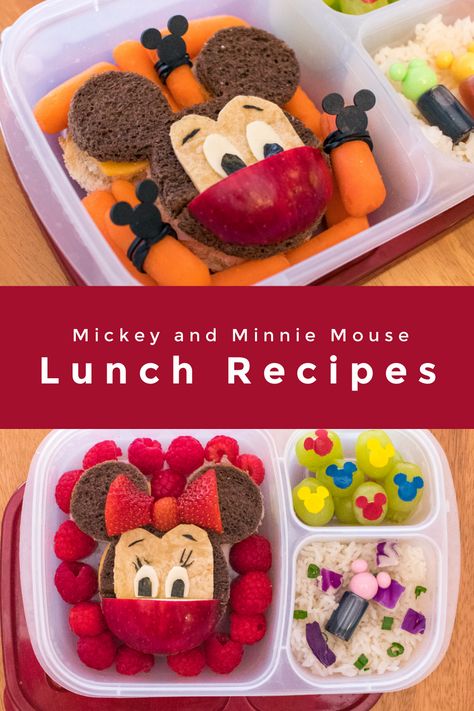 How to Make a Disney Mickey and Minnie Mouse Food Art Bento Lunch For Your Kids! Disney Bento Box Ideas, Lunchbox Lunches, Minnie Mouse Food, Food Art Bento, Fun Kid Lunch, Kindergarten Lunch, Halloween Lunch, School Lunch Recipes, Lunch Prep