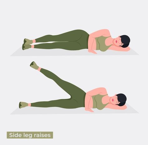 Vector side leg raises exercise woman wo... | Premium Vector #Freepik #vector #gym-equipment #woman-training #fitness #gym-illustration Side Leg Raises Workout, Side Leg Raises, Gym Illustration, Bench Leg Raises, Woman Workout, Pilates Workout Routine, Resistance Workout, Leg Raises, Aerobic Exercise